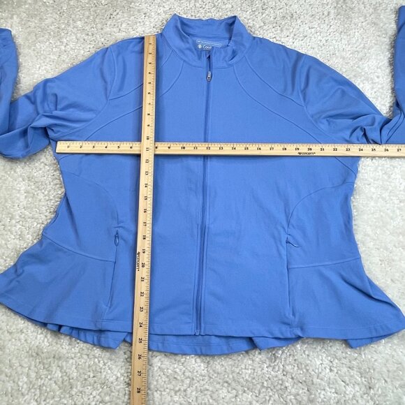 Coolibar Diamond Cove Swim Jacket UPF 50+ Aura Blue XXL - Picture 7 of 8